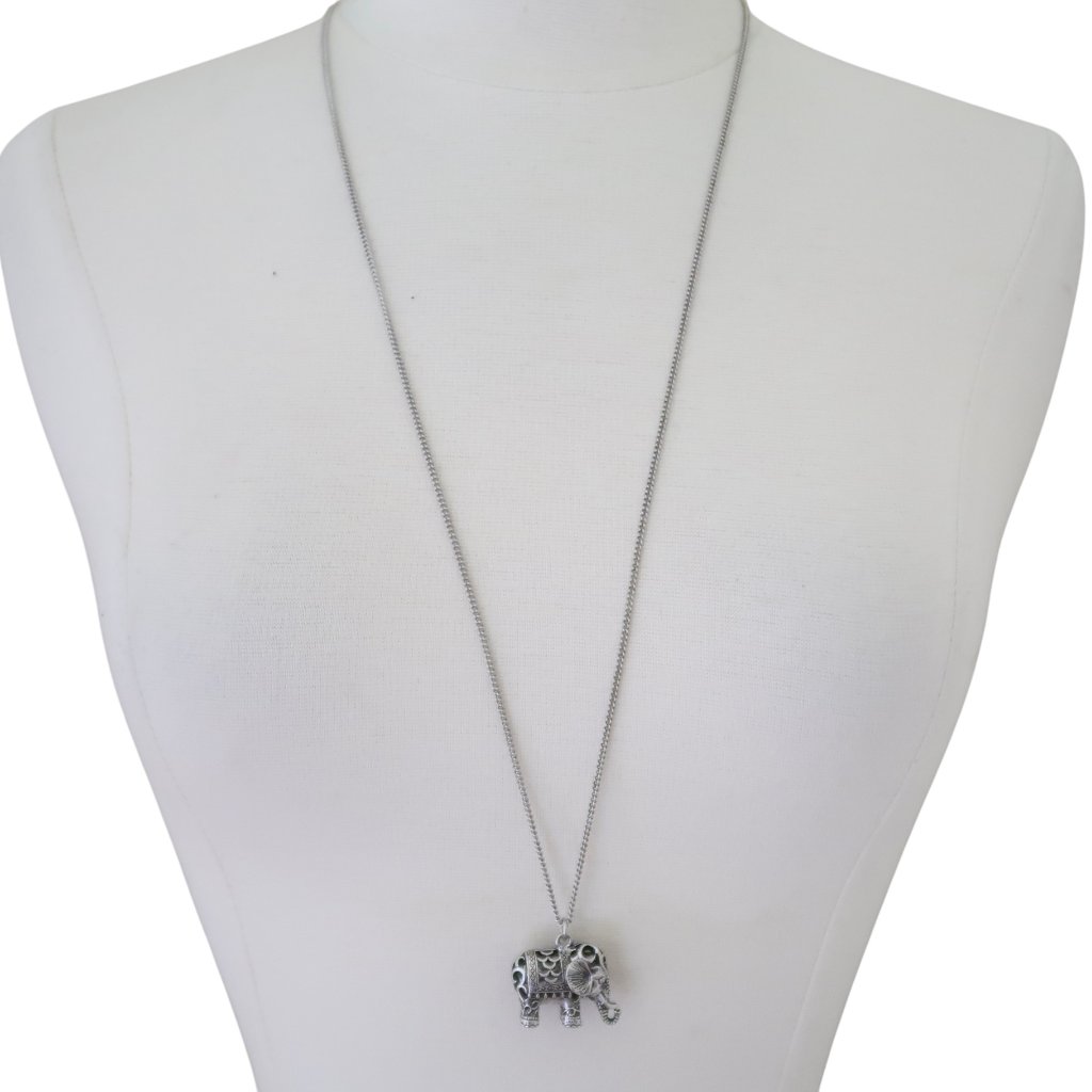 Accessorize Filigree Elephant Pendant Necklace